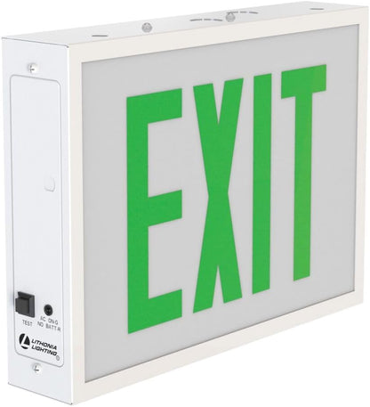 Lithonia Lighting TCE RG EL M4 Steel Exit Sign with Red/Green Switching, Ni-MH Battery Backup
