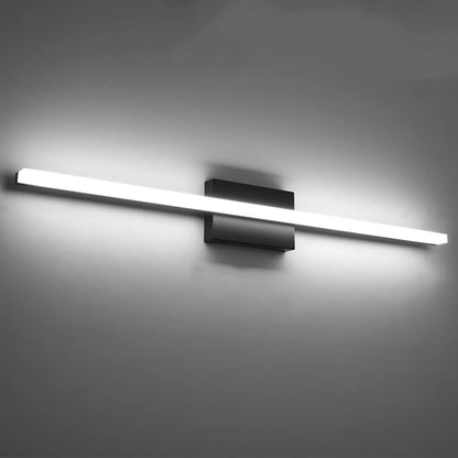 Combuh LED Bathroom Vanity Light Bar 16 Inch 9W Black IP44 Bathroom Light Fixtures Over Mirror Modern Bath Wall Lighting Fixture Sconce Indoor Cool White 6000K