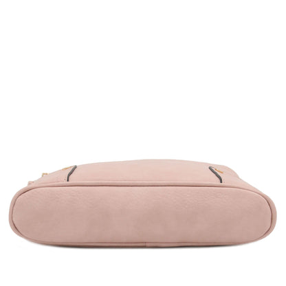 ALYSSA Triple Zip Pocket Large Crossbody Bag