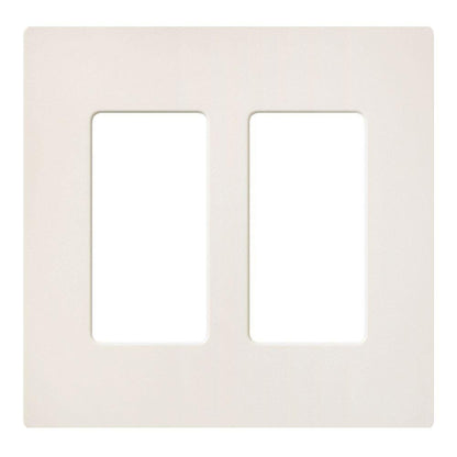 Lutron Claro 2 Gang Decorator/Rocker Wallplate, Gloss, Gray (1-Pack) | CW-2-GR