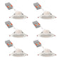 Juno WF6 Dreg SM ALO20 SWW5 90CRI CP6 MW M2 Canless Wafer Recessed LED Downlight, Deep Regressed Smooth Trim Style, 6-Inch, Matte White, 6-Pack