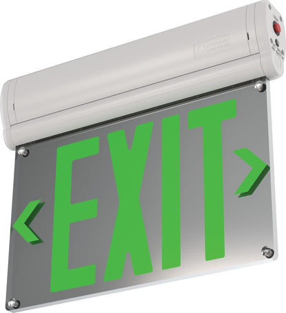 Lithonia Lighting BE W R SM M6 BE Basics Edge-Lit Exit Sign, White with Red Letters, Surface Mount