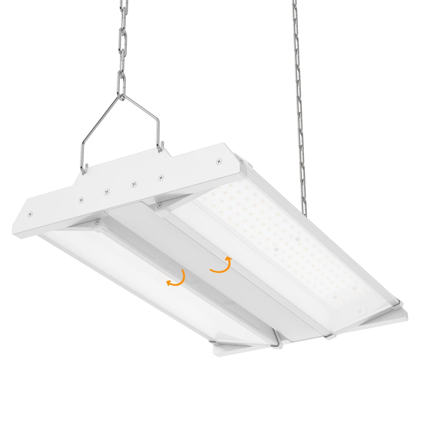 High Bay Led Shop Lights 150W 2Pack 4000K/5000K Switchable Linear High Bay Light Directional 0-10V Dimmable 100-277V Hardwire 135LM/W Commercial Lighting for Warehouse, Workshop, Supermarket