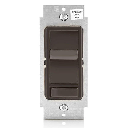 Leviton SureSlide Dimmer Switch for Dimmable LED, Halogen and Incandescent Bulbs, 6674-P0W, White