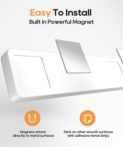 Under Cabinet Lighting, 2 Pack Motion Sensor Light Indoor, Rechargeable Closet Lights Battery Operated, LED Lights for Bedroom, Wireless Dimmable Cabinet Lights, Motion Sensor Step Night Light