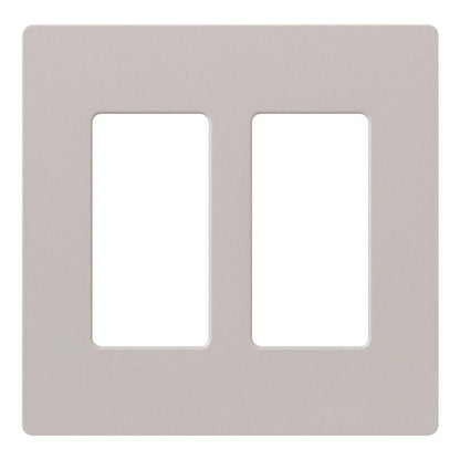 Lutron Claro 2 Gang Decorator/Rocker Wallplate, Gloss, Gray (1-Pack) | CW-2-GR