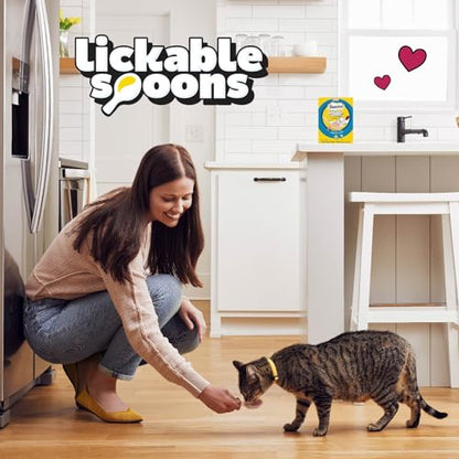 Temptations Lickable Spoons Adult Wet Cat Treat, 10 Grams, Variety Pack of 24