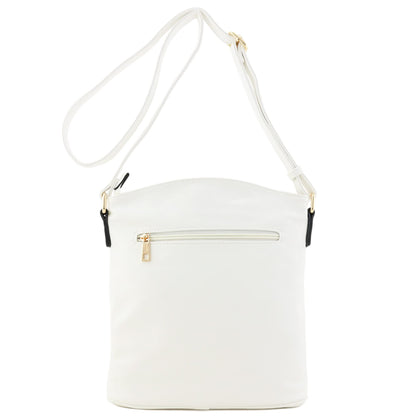 ALYSSA Triple Zip Pocket Large Crossbody Bag