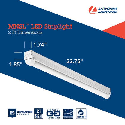 Lithonia Lighting MNSL L46 1LL MVOLT 40K 80CRI M6 White LED Strip Light, MVOLT, 4-Foot, 1-Light