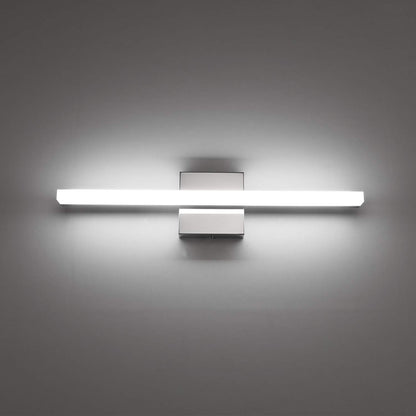 Combuh Modern Bathroom Light Fixtures Over Mirror 16 Inch IP44 9W Chrome Vanity Light Bar for Bathroom Wall Light Fixtures Cool White 6000K