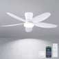 Ceiling Fans with Lights-36 Low Profile Ceiling Fan with Light and Remote/APP Control,Flush Mount,DC Reversible,LED Dimmable Blakc Ceiling Fans for Bedroom,Indoor/Outdoor Patio Use