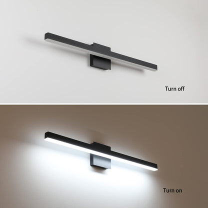 Joossnwell Black Bathroom Vanity Light Fixtures Dimmable 5CCT LED Bathroom Lighting Bar 15.75 Inch Modern Bath Lights Fixture Over Mirror 12W