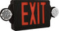 Lithonia Lighting LHQM LED B R M6 LED 2-Light Exit Sign/Emergency with LED Heads and Red Stencil, Black