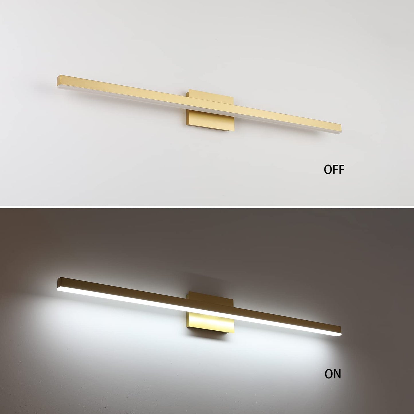 Joossnwell Black Bathroom Vanity Light Fixtures Dimmable 5CCT LED Bathroom Lighting Bar 15.75 Inch Modern Bath Lights Fixture Over Mirror 12W