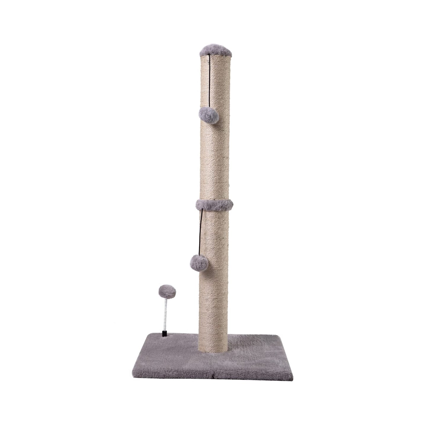 Cat Scratching Post Premium Basics Kitten Scratcher Sisal Scratch Posts with Hanging Ball 22in for Kittens or Smaller Cats (22 inches for Kitten, Beige)
