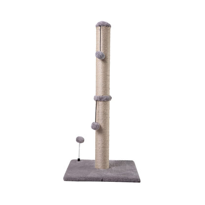 Cat Scratching Post Premium Basics Kitten Scratcher Sisal Scratch Posts with Hanging Ball 22in for Kittens or Smaller Cats (22 inches for Kitten, Beige)