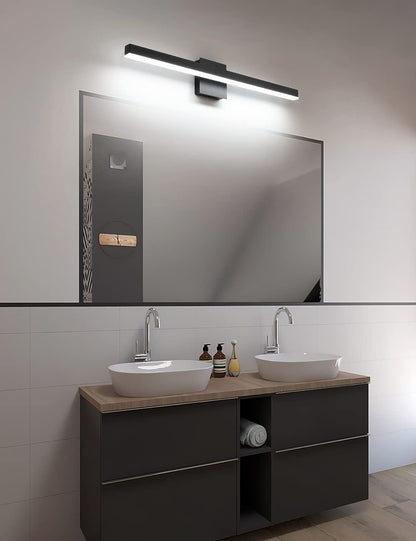 Joossnwell Black Bathroom Vanity Light Fixtures Dimmable 5CCT LED Bathroom Lighting Bar 15.75 Inch Modern Bath Lights Fixture Over Mirror 12W