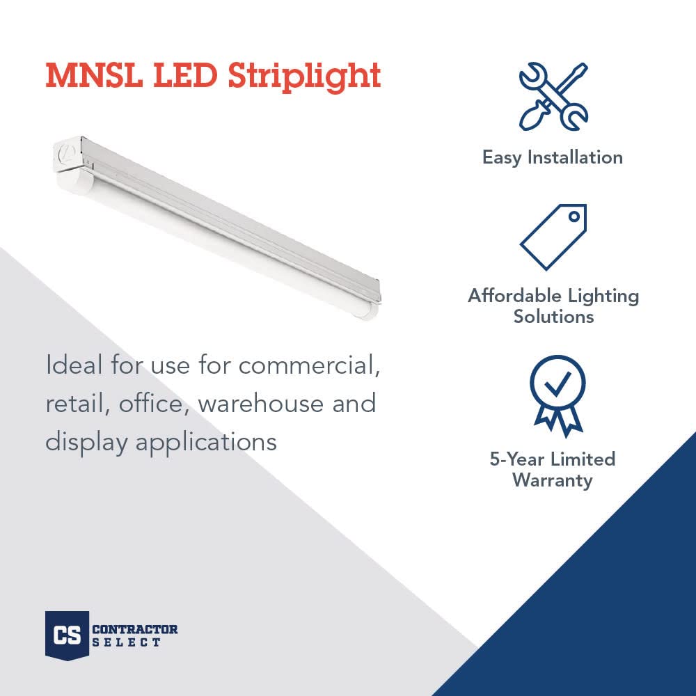 Lithonia Lighting MNSL L46 1LL MVOLT 40K 80CRI M6 White LED Strip Light, MVOLT, 4-Foot, 1-Light