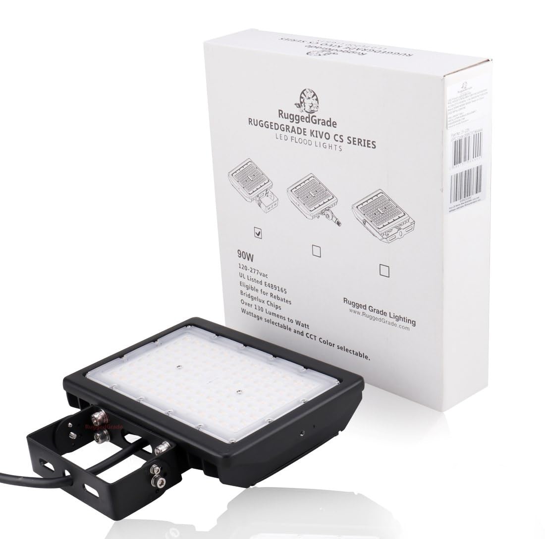 RuggedGrade 120W - Kivo II CS Series LED Floodlight - 17,400 Lumens - Color Selectable 30K/40K/50K - Knuckle Mount