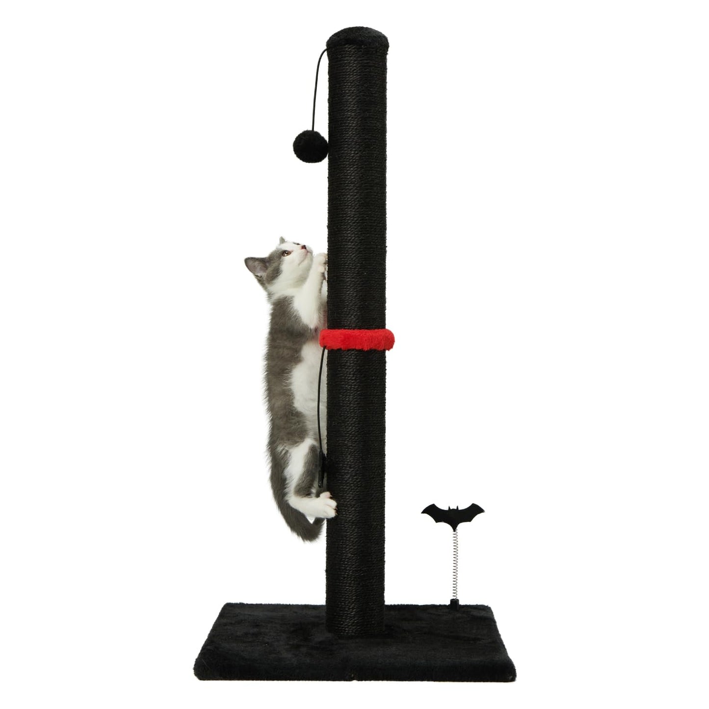Cat Scratching Post Premium Basics Kitten Scratcher Sisal Scratch Posts with Hanging Ball 22in for Kittens or Smaller Cats (22 inches for Kitten, Beige)