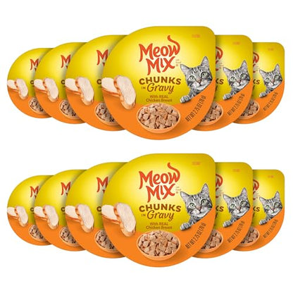 Meow Mix Seafood Selects Wet Cat Food Variety Pack, 2.75 Ounce Cups (Pack of 24)