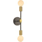 2 Lights Bathroom Wall Sconce Vanity Modern Industrial Wall Lamp Pole Wall Mount Lighting Fixture（Gold/Black Color）
