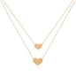 MEVECCO Layered Heart Necklace Pendant Handmade 18k Gold Plated Dainty Gold Choker Arrow Bar Layering Long Necklace for Women