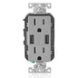 Leviton T5633-W Type A & Type-C USB In-Wall Charger with 15A Tamper-Resistant Outlet, USB Charger for Smartphones and Tablets, Not for Laptops, White