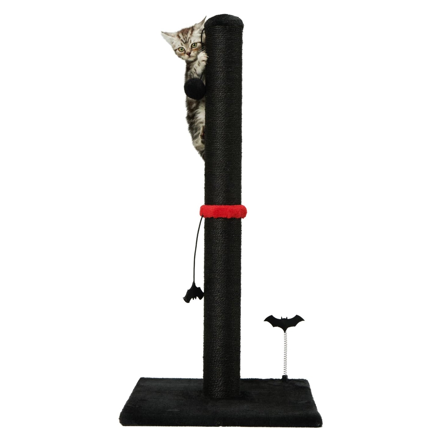 Cat Scratching Post Premium Basics Kitten Scratcher Sisal Scratch Posts with Hanging Ball 22in for Kittens or Smaller Cats (22 inches for Kitten, Beige)