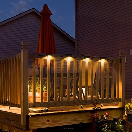 SOLPEX Solar Deck Lights Outdoor 16 Pack, Solar Step Lights Waterproof Led Solar lights for Outdoor Stairs, Step , Fence, Yard, Patio, and Pathway(Warm White)