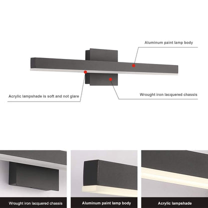 Joossnwell Black Bathroom Vanity Light Fixtures Dimmable 5CCT LED Bathroom Lighting Bar 15.75 Inch Modern Bath Lights Fixture Over Mirror 12W