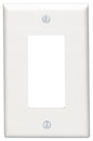 Leviton + 80601-W 1-Gang Decora/GFCI Device Wallplate + Midway Size + Thermoset + Device Mount + White