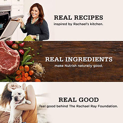 Rachael Ray Nutrish Dish Premium Dry Dog Food, Chicken & Brown Rice Recipe with Veggies & Fruit, 23 Pounds