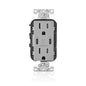 Leviton T5633-W Type A & Type-C USB In-Wall Charger with 15A Tamper-Resistant Outlet, USB Charger for Smartphones and Tablets, Not for Laptops, White
