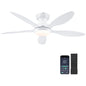 Ceiling Fans with Lights, 51 inch Modern Black Low Profile Ceiling Fan with Light and Remote App Control, Flush Mount, Quiet DC Reversible, Dim Led Ceiling Fan 6 Blade Softer Wind Indoor/Outdoor Patio