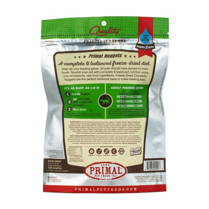 Primal Freeze Dried Raw Cat Food Nuggets Venison, Complete & Balanced Meal or Topper, Premium, Healthy, Grain Free, High Protein Raw Cat Food with Probiotics (14 oz)