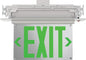 Lithonia Lighting BE W R SM M6 BE Basics Edge-Lit Exit Sign, White with Red Letters, Surface Mount