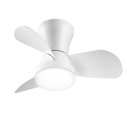 SUNMORY Ceiling Fans with Lights and Remote, 30 inch Low Profile Ceiling Fan with Light, Modern Flush Mount Ceiling Fan for Bedroom/Kitchen/Dining Room/Patio, 6 Wind Speeds, Dimmable, White