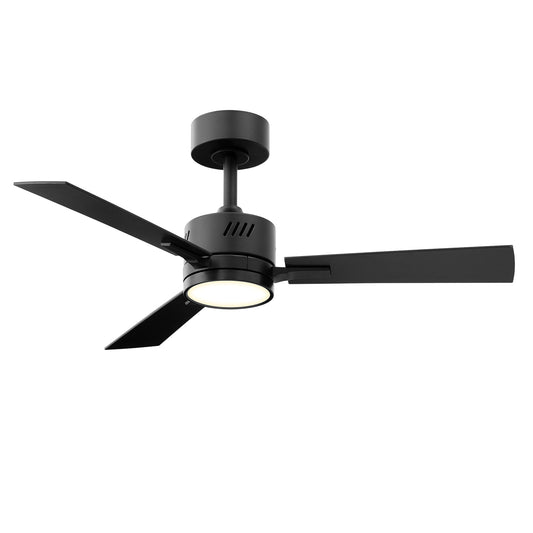 SUNMORY Ceiling Fans with Lights and Remote, 30 inch Low Profile Ceiling Fan with Light, Modern Flush Mount Ceiling Fan for Bedroom/Kitchen/Dining Room/Patio, 6 Wind Speeds, Dimmable, White