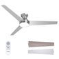 Amico Ceiling Fans with Lights, 42 inch Low Profile Ceiling Fan with Light and Remote Control, Flush Mount, Reversible, 3CCT, Dimmable, Noiseless, White Ceiling Fan for Bedroom, Indoor/Outdoor Use
