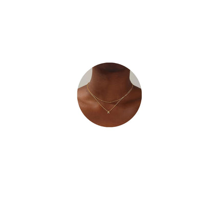 Layered Initial Necklace for Women 18K Gold Plated Stainless Steel Layer Letters Necklace Gold Initial Tiny Letter Pendant Personalized Name Necklace