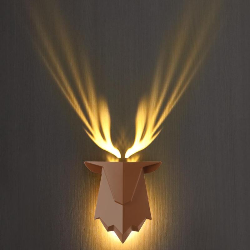 Elk Wall Lamp, Creative Projection Lamp-0