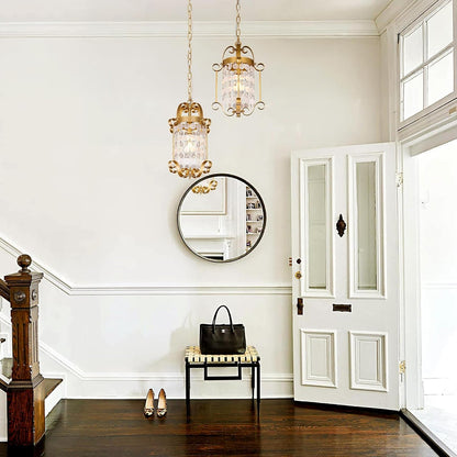 Capiz Shell Pendant Lights 16 Inch Gold Finish Chandelier-2