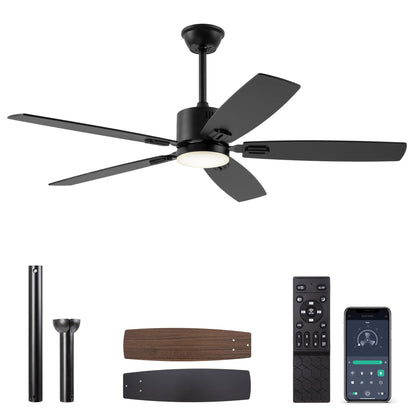 SUNMORY Ceiling Fans with Lights and Remote, 30 inch Low Profile Ceiling Fan with Light, Modern Flush Mount Ceiling Fan for Bedroom/Kitchen/Dining Room/Patio, 6 Wind Speeds, Dimmable, White