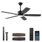 SUNMORY Ceiling Fans with Lights and Remote, 30 inch Low Profile Ceiling Fan with Light, Modern Flush Mount Ceiling Fan for Bedroom/Kitchen/Dining Room/Patio, 6 Wind Speeds, Dimmable, White