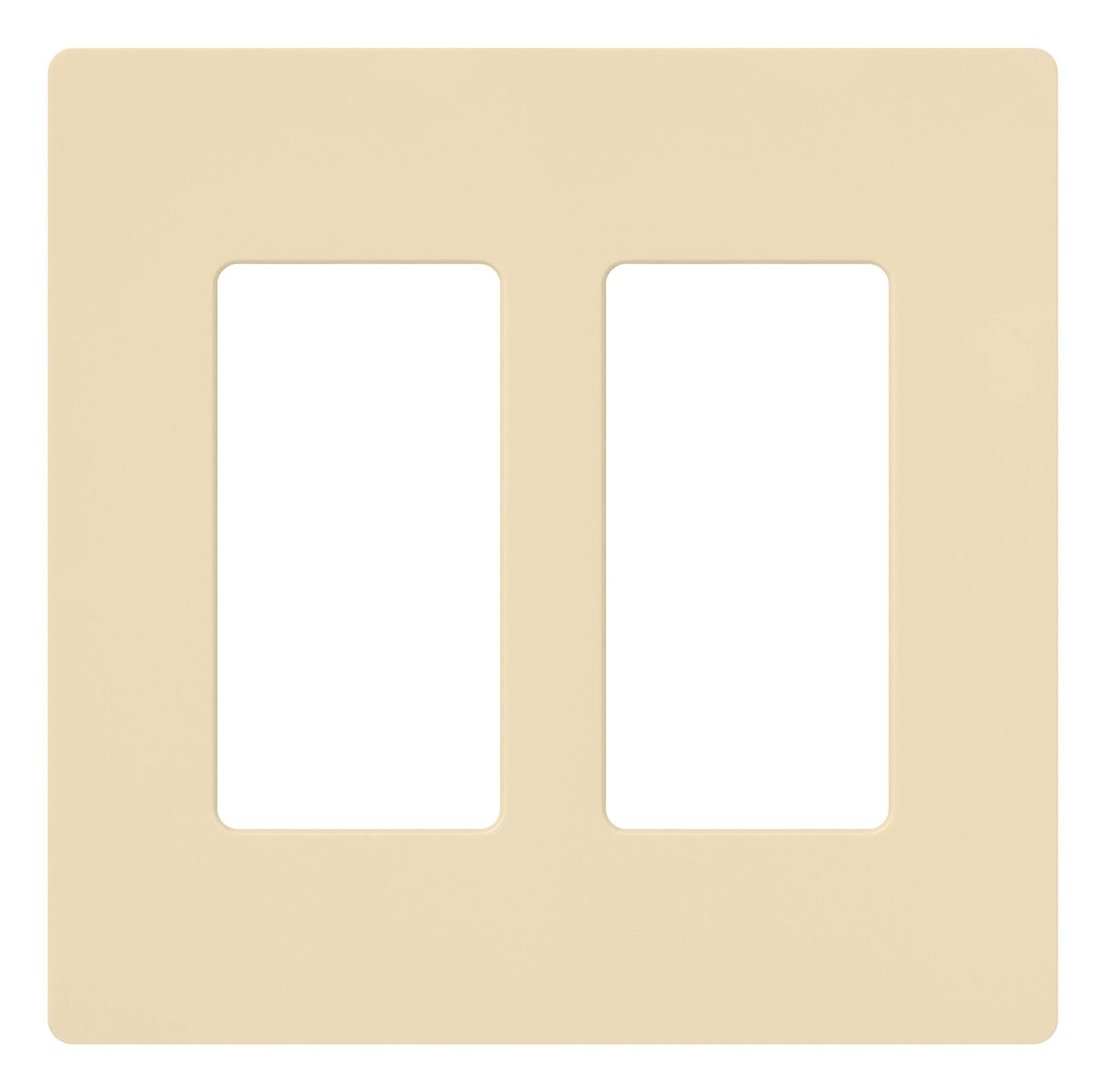 Lutron Claro 2 Gang Decorator/Rocker Wallplate, Gloss, Gray (1-Pack) | CW-2-GR