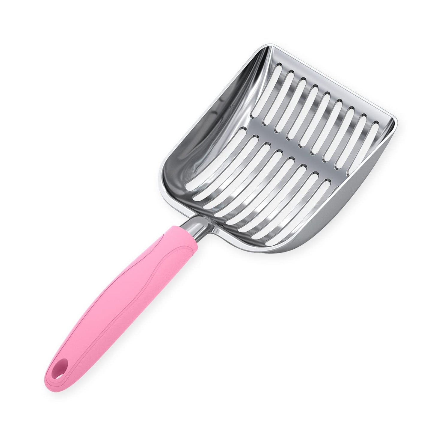 WePet Cat Litter Scoop, Aluminum Alloy Sifter, Kitty Metal Scooper, Deep Shovel, Long Handle, Poop Sifting, Kitten Pooper Lifter, Durable, Heavy Duty, for Litter Box