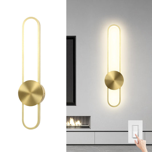 Modern Wall Sconce 4000K Dimmable LED Wall Light Fixture, Hardwired Wall Lamp for Living Room, Dining Room, Bedroom, Hallway, Lobby, Entryway (Brushed Black, H110cm/43.3inch)