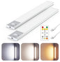 12" Thin Motion-Activated Under Cabinet Lighting, Aluminum Alloy Under Counter Lights for Kitchen, 3-Color-Temps Magnetic Closet Lights, Rechargeable Motion Sensor Light Indoor (4Pack, Silver)