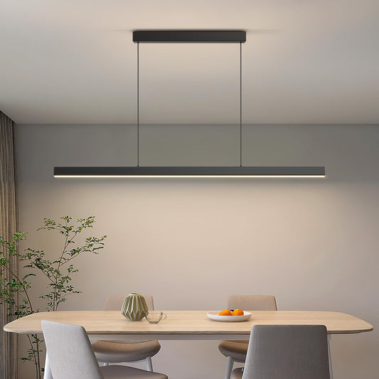 Modern LED Pendant Lights, 39in Chandelier Dimmable with Remote Control 3000k-6000K Adjustable Color Temperature, Aluminum Island Lighting Lamp Fixture for Kitchen, Dining Room, Billiard Room